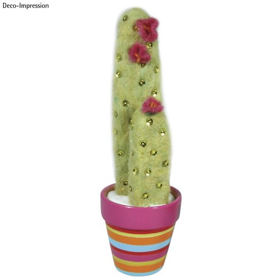 CREA Piepschuim Cactus zuilcactus, 18,5x4x2cm en 10x3,5x2cm, 1 st. van elk