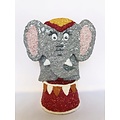 CREA Piepschuim Circus Olifant met Podium exclusief decoratiematerialen