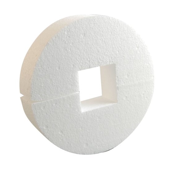CREA Piepschuim cirkel met vierk. gat doorsnede 17,5cm