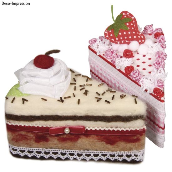 CREA Piepschuim Taart Punten 14.5x9.5x7cm 2st exclusief decoraties