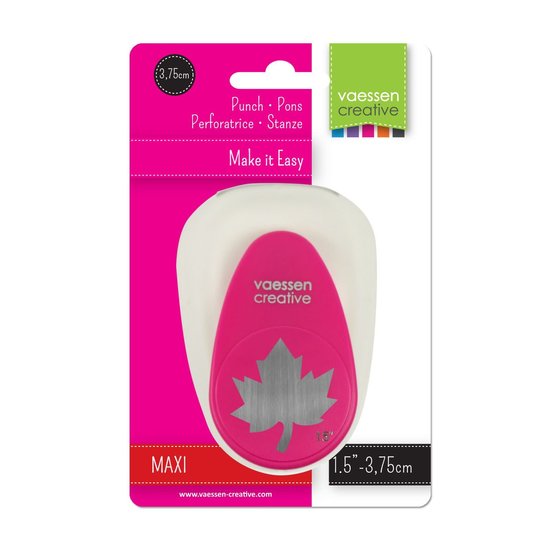Vaessen Creative Vaessen Creative Figuurpons Maxi Esdoornblad 1,5''