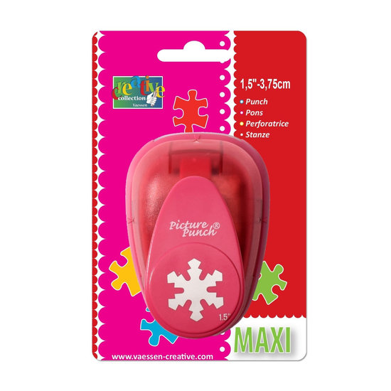 Vaessen Creative Vaessen Creative Figuurpons Maxi Sneeuwvlok 1,5''