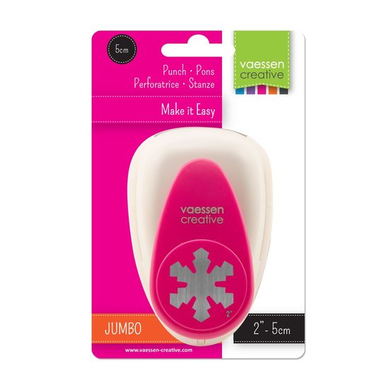 Vaessen Creative Vaessen Creative Figuurpons Jumbo Sneeuwvlok 2''