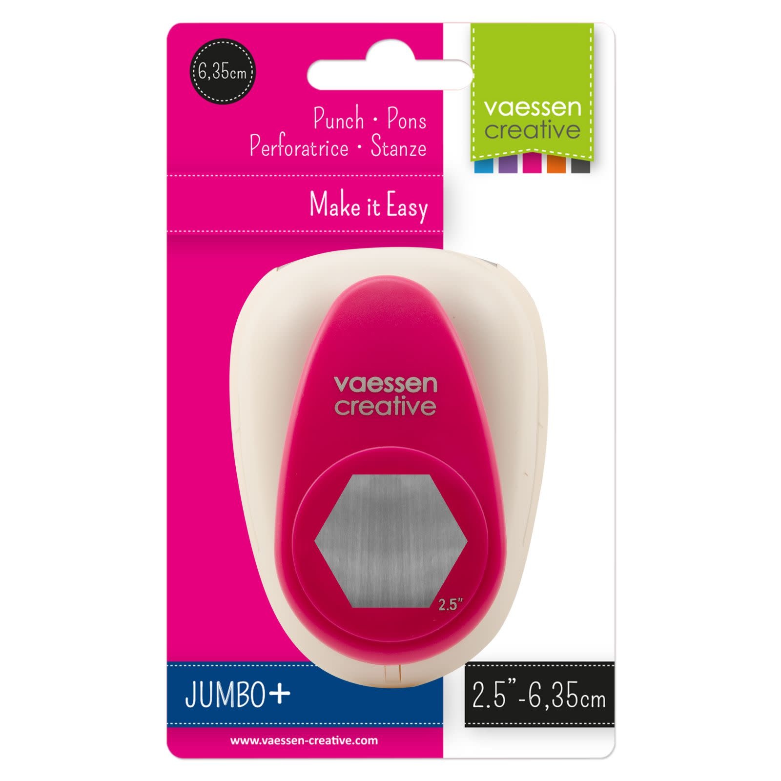 Vaessen Creative Figuurpons Jumbo+ Hexagon 2,5