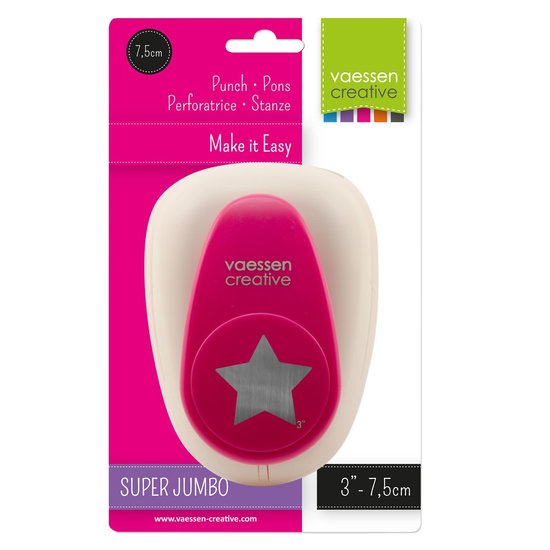 Vaessen Creative Vaessen Creative Figuurpons Ster Super Jumbo 3''