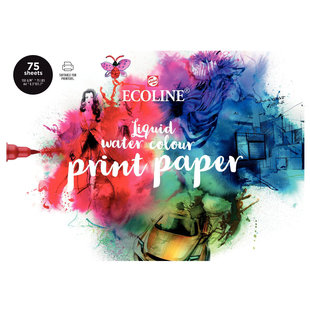 Talens Printable watercolour paper block A4 150gr. 75 vel