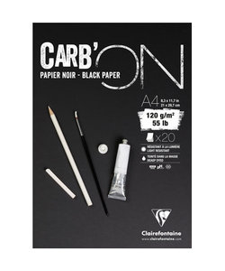 Carb'On Papier Blok Zwart A4 20st 120g