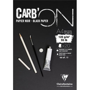 Carb'On Papier Blok Zwart A4 20st 120g