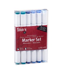 Studio 71 Alcohol marker set BlueTones 6 pc