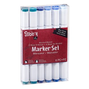 Studio 71 Alcohol marker set BlueTones 6 pc