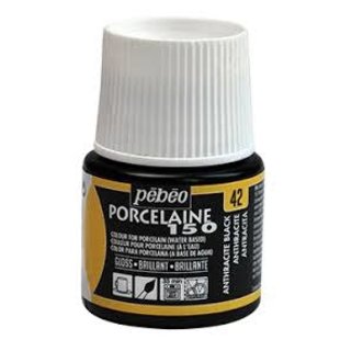 Pebeo Porcelaine 150 Porseleinverf 45ml Anthracite Black nr. 42