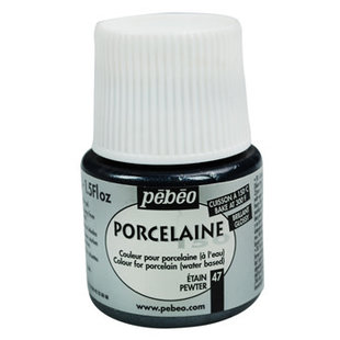 Pebeo Porcelaine 150 Porseleinverf 45ml 45ml Pewter nr. 47