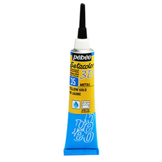Pebeo Pebeo Setacolor Textielverf 3D Liner 20ml Metallic Yellow Gold nr. 35