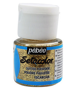 Pebeo Setacolor Glitter Powder Gold 10g