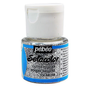 Pebeo Setacolor Glitter Powder Silver 10g