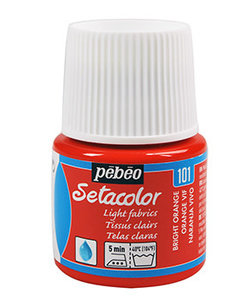 Pebeo Setacolor Textielverf Light Fabrics 45ml Bright Orange nr. 101