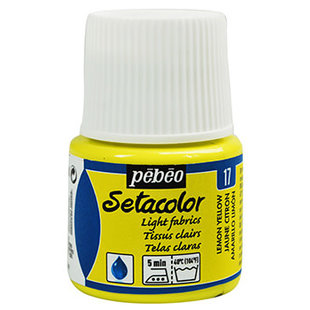 Pebeo Setacolor Textielverf Light Fabrics 45ml Lemon Yellow nr. 17