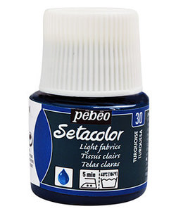 Pebeo Setacolor Textielverf Light Fabrics 45ml Turquoise nr. 30