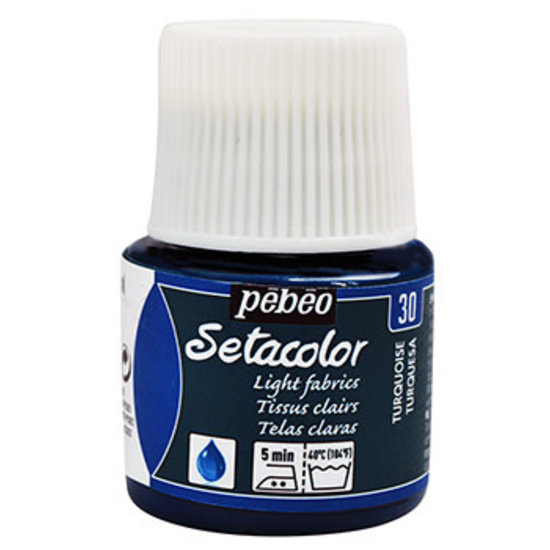 Pebeo Pebeo Setacolor Textielverf Light Fabrics 45ml Turquoise nr. 30