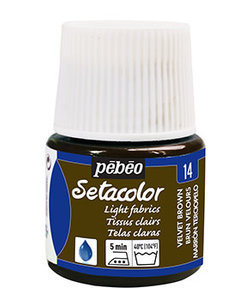 Pebeo Setacolor Textielverf Light Fabrics 45ml Velvet Brown nr. 14