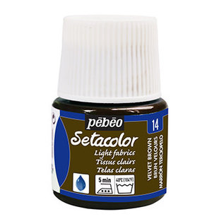 Pebeo Setacolor Textielverf Light Fabrics 45ml Velvet Brown nr. 14