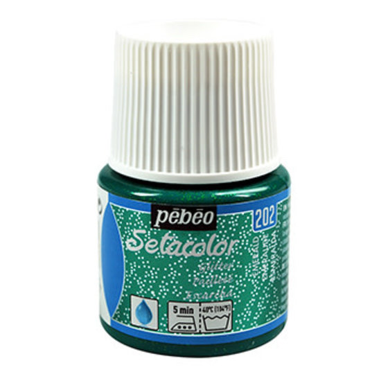 Pebeo Pebeo Setacolor Textielverf Glitter Light Fabrics 45ml Emerald nr. 202