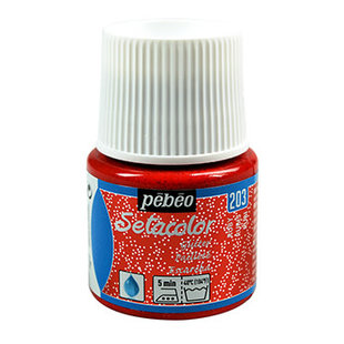 Pebeo Setacolor Textielverf Glitter Light Fabrics 45ml Ruby nr. 203