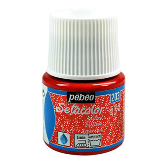 Pebeo Pebeo Setacolor Textielverf Glitter Light Fabrics 45ml Ruby nr. 203