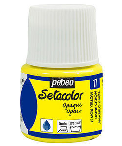 Pebeo Setacolor Textielverf Opaque 45ml Lemon Yellow nr. 17