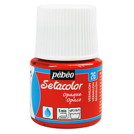 Pebeo Pebeo Setacolor Textielverf Opaque 45ml Vermillion nr. 26