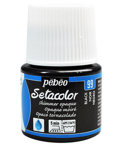 Pebeo Setacolor Textielverf Opaque Shimmer 45ml Black nr. 99