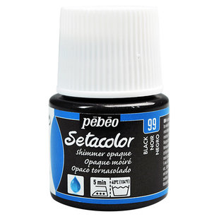 Pebeo Setacolor Textielverf Opaque Shimmer 45ml Black nr. 99