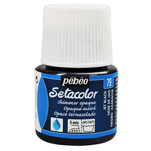 Pebeo Setacolor Textielverf Opaque Shimmer 45ml Jet Black nr. 79