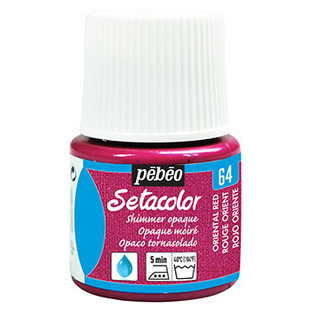 Pebeo Setacolor Textielverf Opaque Shimmer 45ml Oriental Red nr. 64