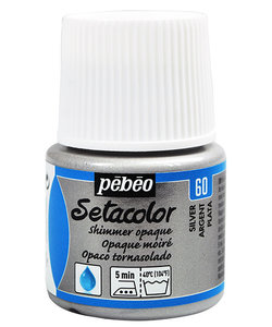 Pebeo Setacolor Textielverf Opaque Shimmer 45ml Silver nr. 60