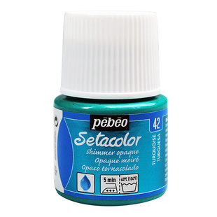 Pebeo Setacolor Textielverf Opaque Shimmer 45ml Turquoise nr. 42