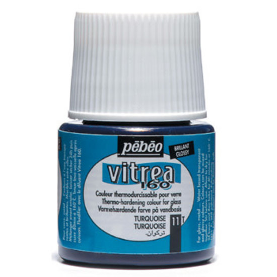 Pebeo Pebeo Vitrea 160 Glasverf Glossy 45ml Turquoise nr. 11