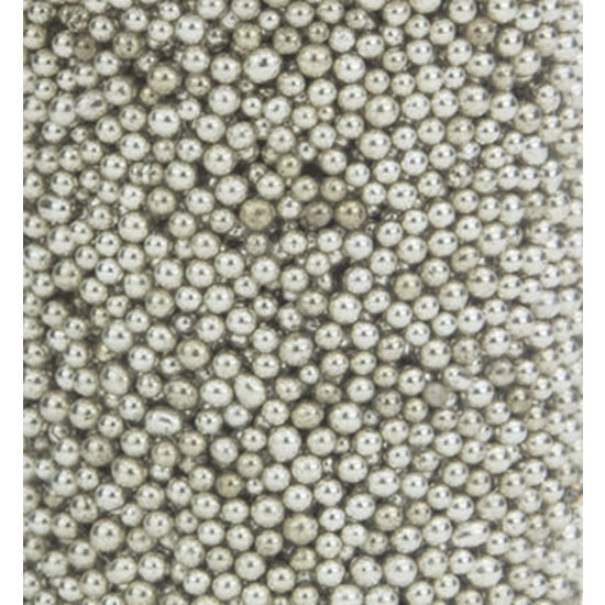 Hobby & Crafting Fun Glaskorrels Mini Parels  0,8-1 mm Zilver 22 gram
