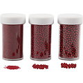 Creotime Mini Glasparels 0.6-0.8 + 1.5-2 + 3 mm Rood