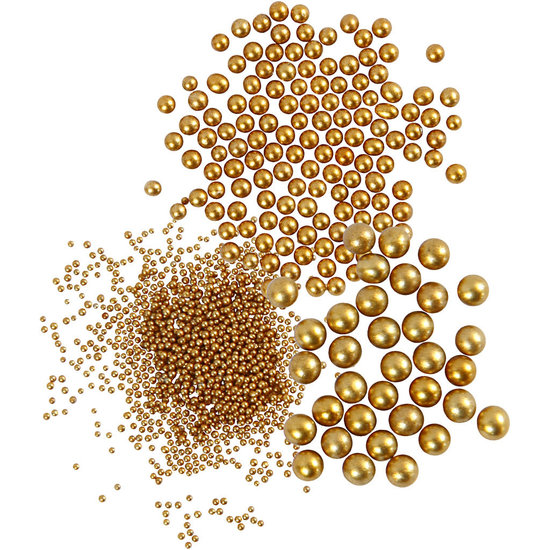 Creotime Mini Glasparels 0.6-0.8 + 1.5-2 + 3 mm Goud