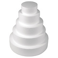 Piepschuim Rond Bodem Schijf 7 cm. hoog, 20cm. doorsn.