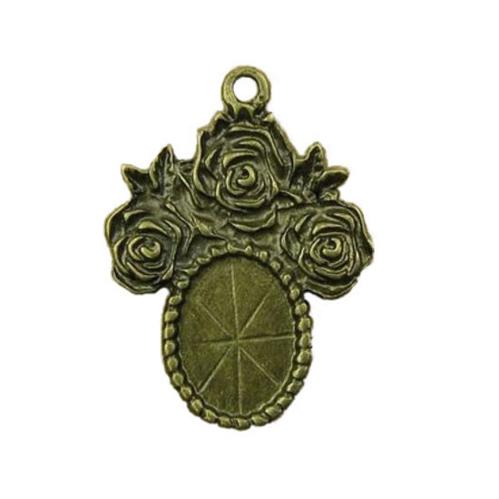 CREA Decoratie Frame Bedel 23x30mm Brons 2st