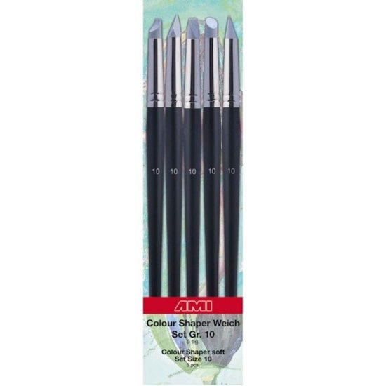 Ami Rubberen Penselen set Colour shaper zacht no: 10  assorti 5 delig