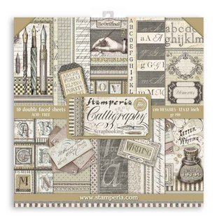 Stamperia Paper Pack 12x12'' Calligraphy