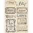 Stamperia Stamperia Calligraphy Colored wooden shapes labels