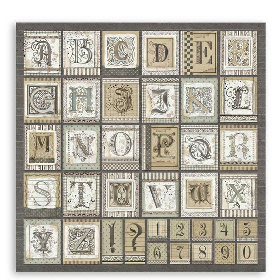 Stamperia Stamperia Paper 12x12'' Calligraphy Alphabet