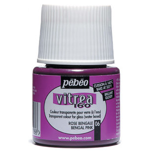 Pebeo Vitrea 160 Glasverf Glossy 45ml Bengal Pink nr. 6