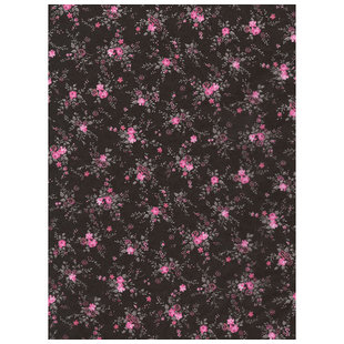 Vel Decopatch Papier Patroon Rozenprint zwart/roze