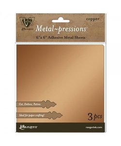 Ranger Vintaj adhesive Metal Sheets Copper 3 pcs.