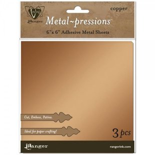 Ranger Vintaj adhesive Metal Sheets Copper 3 pcs.